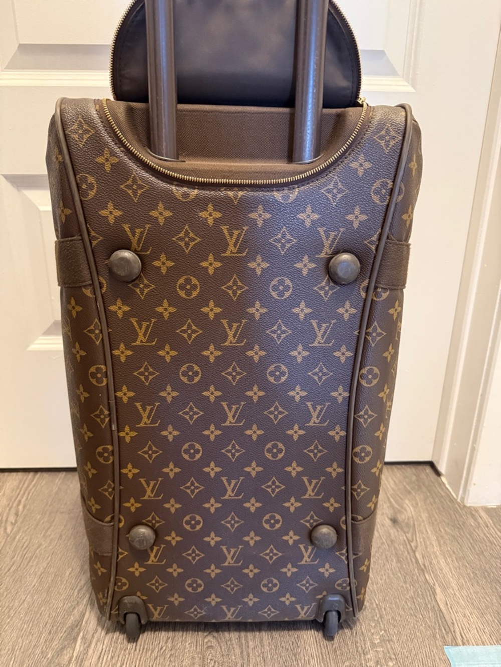 Louis Vuitton Monogram Canvas Carry All Travel Duffel in Brown & Tan - Picture 10 of 10